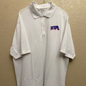adidas White Polo Shirt with Logo